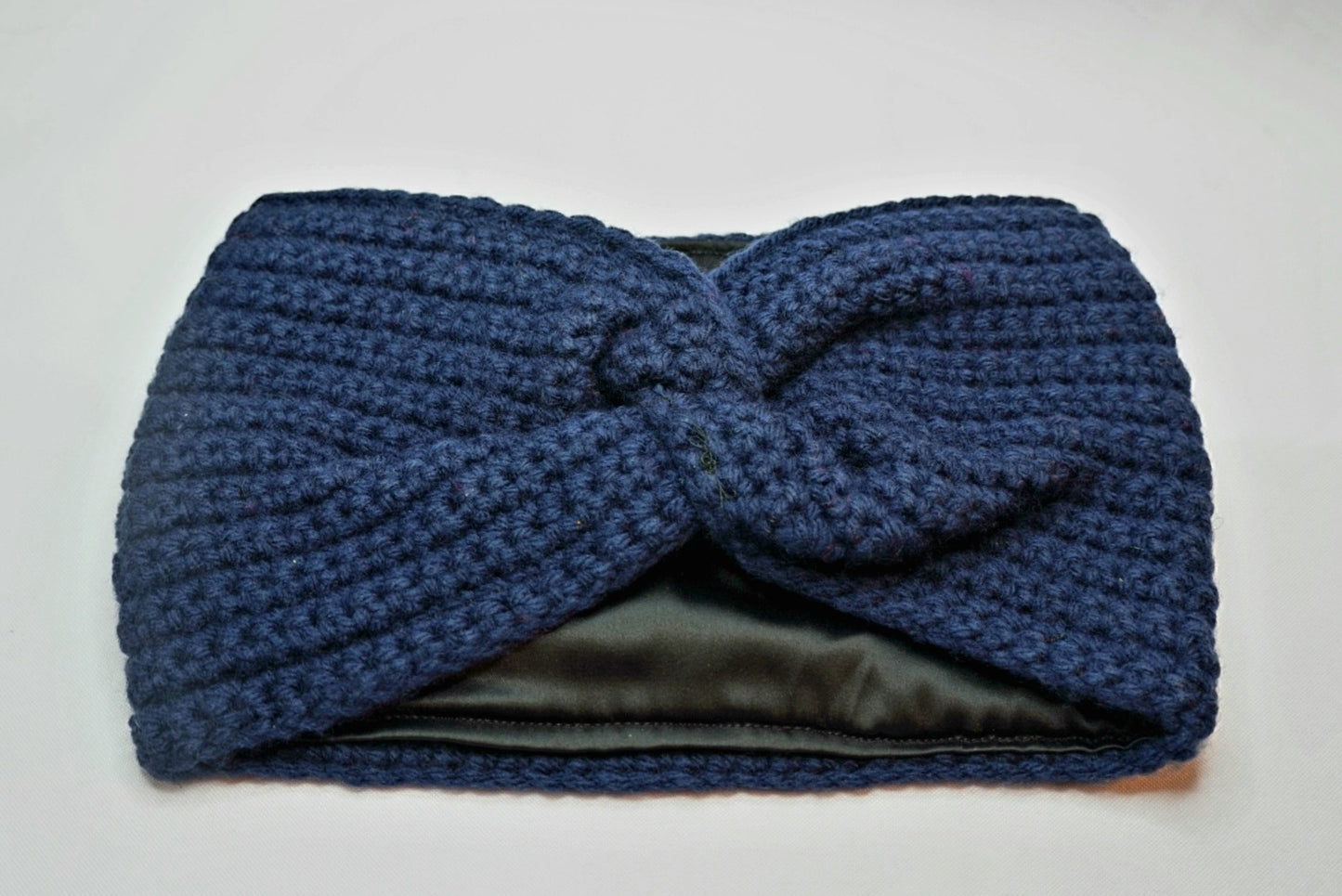 Blue crochet handmade headband