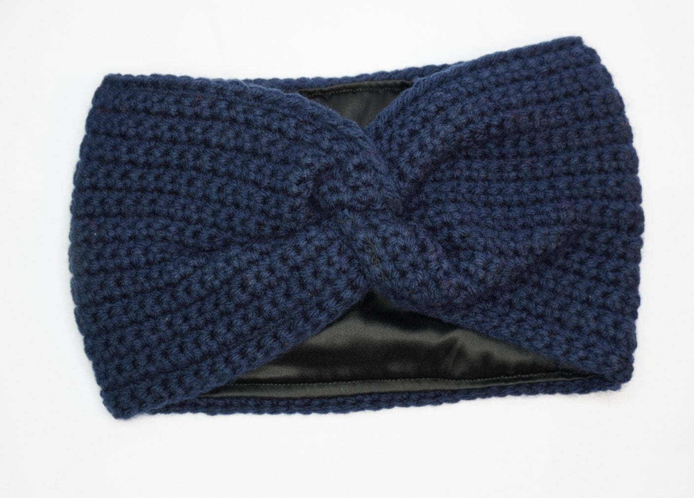 Blue crochet handmade headband