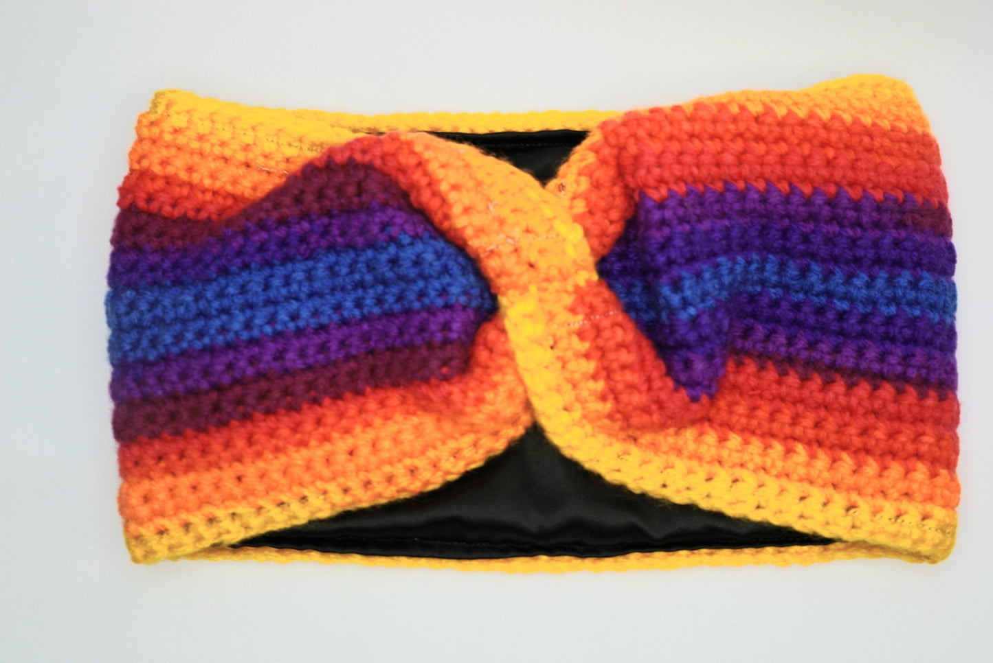 Multi color satin lined headband