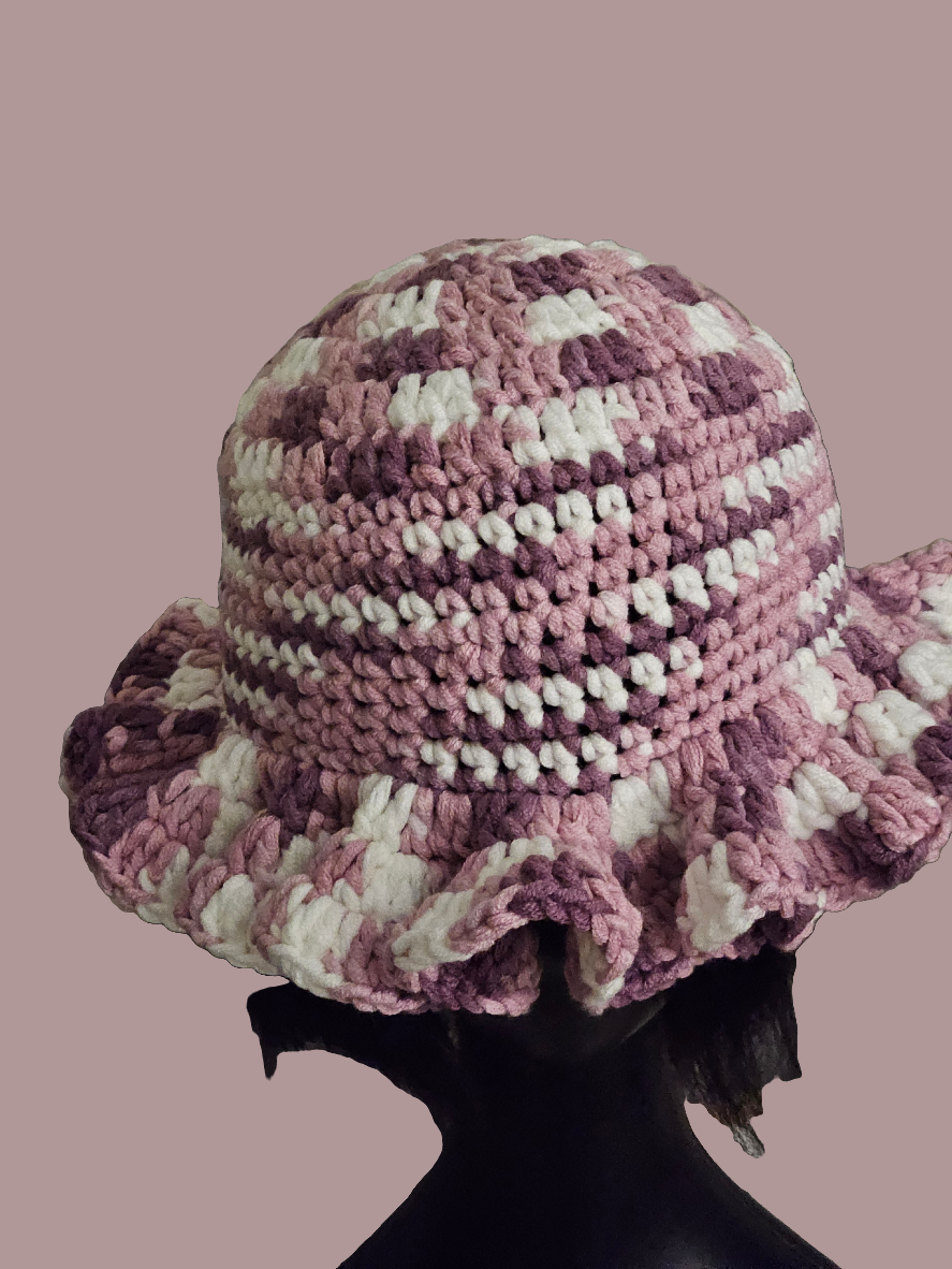 Winter Tye dye ruffle hats